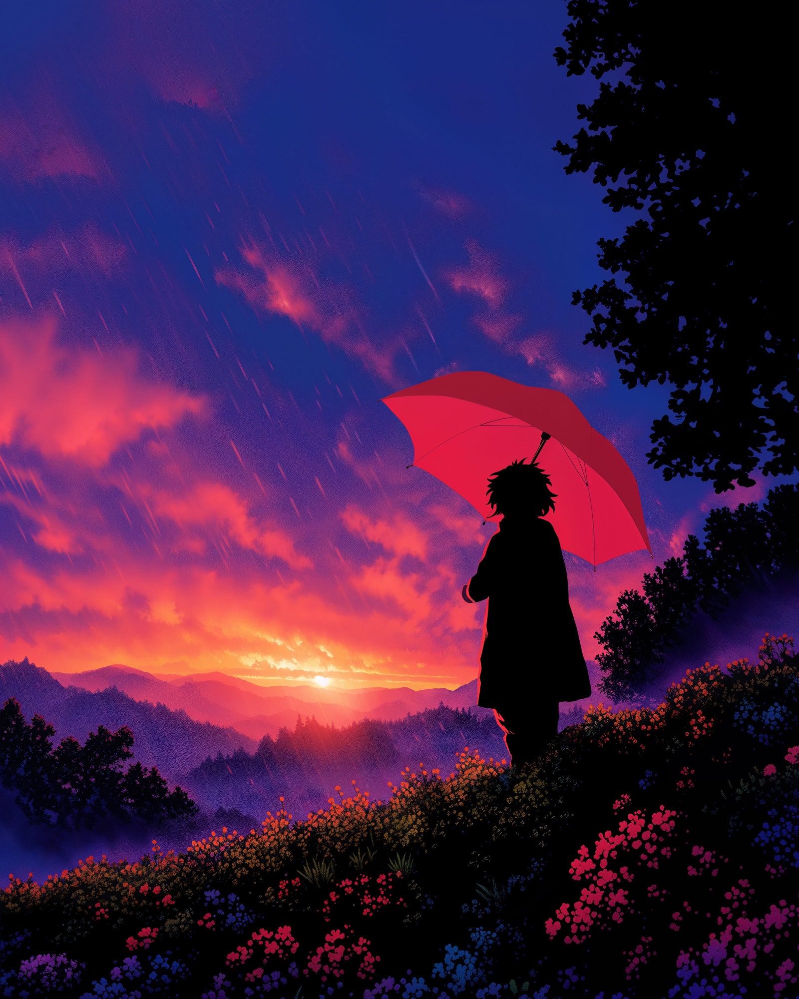 Umbrella in the Rainlight
